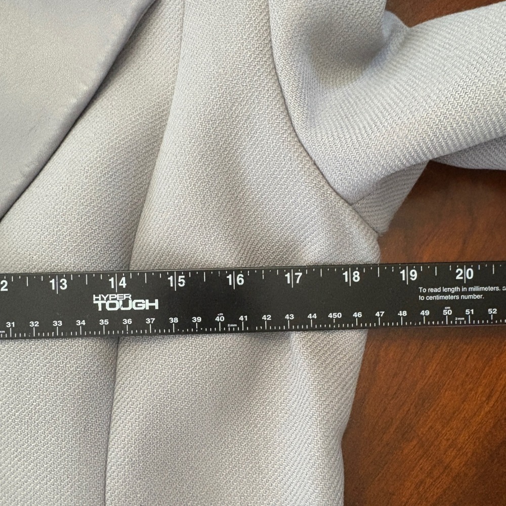 REISS Grey Wool Blend Coat with‎ Leather Trim Medium Gray Old Money M - Picture 14 of 16